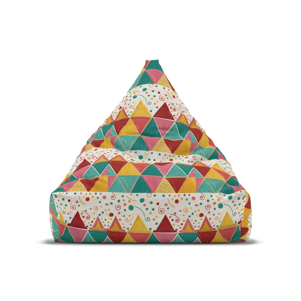 DipaliZ Vibrant Triangular Bean Bag Durable Polyester Fabric