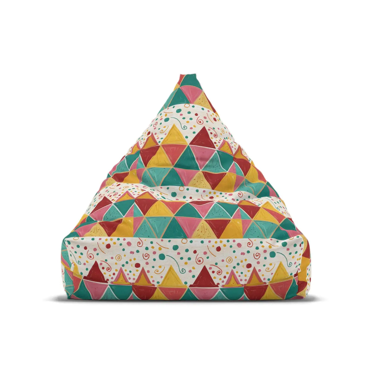 DipaliZ Vibrant Triangular Bean Bag Durable Polyester Fabric