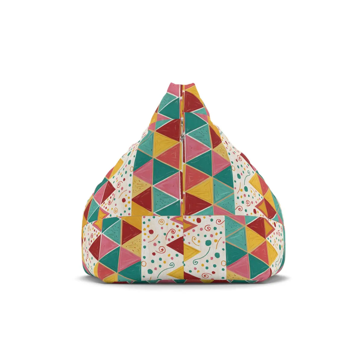 DipaliZ Vibrant Triangular Bean Bag Durable Polyester Fabric