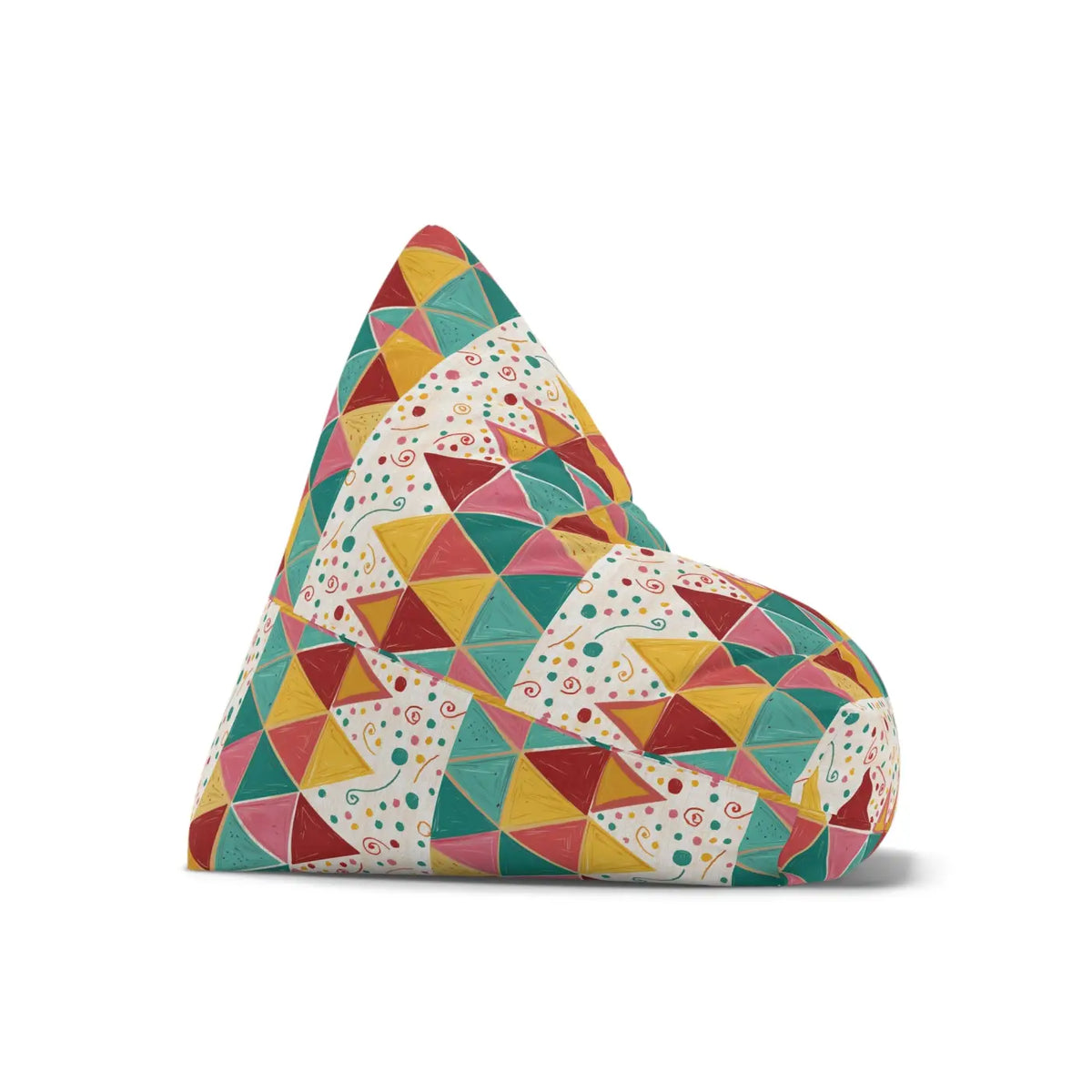 DipaliZ Vibrant Triangular Bean Bag Durable Polyester Fabric