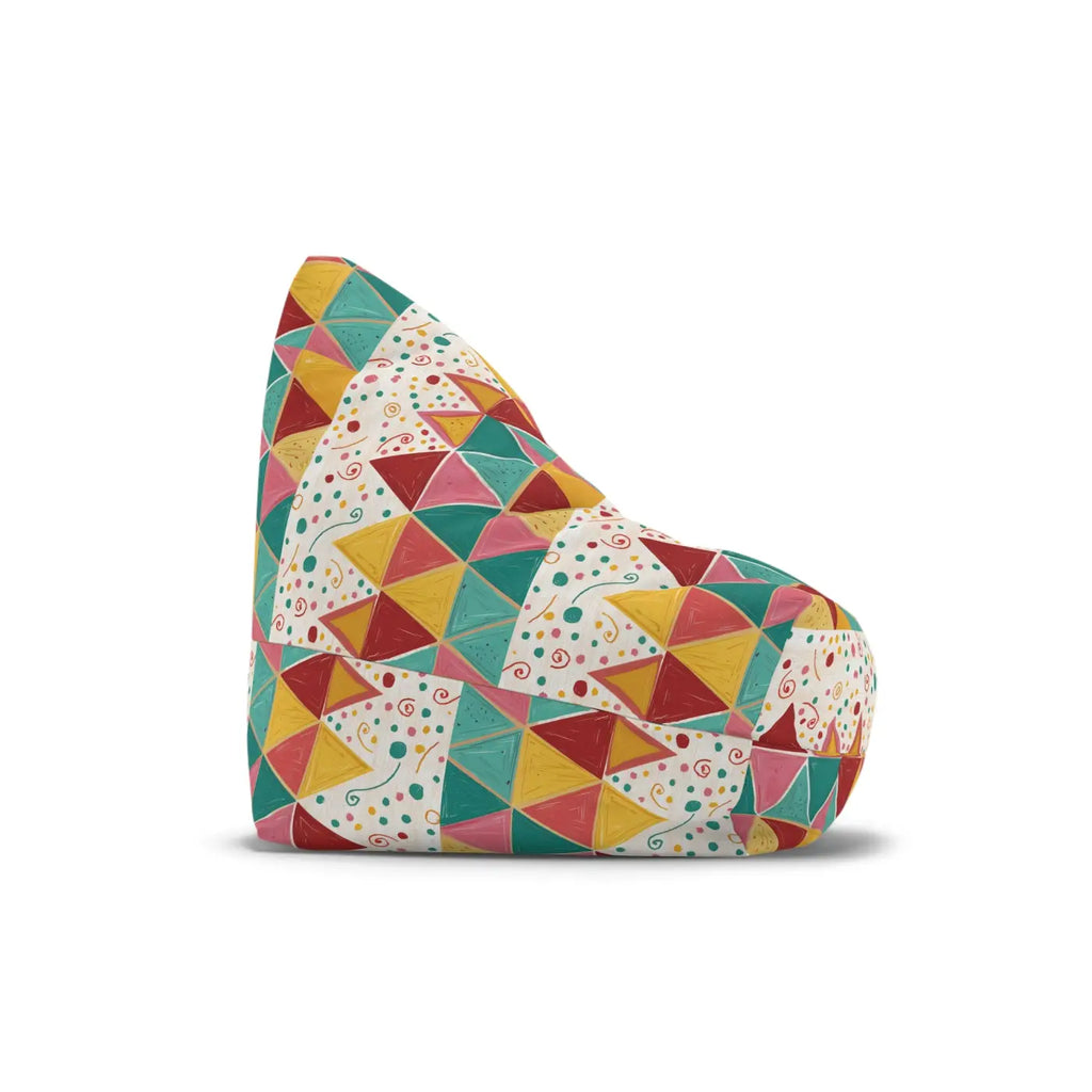 DipaliZ Vibrant Triangular Bean Bag Durable Polyester Fabric