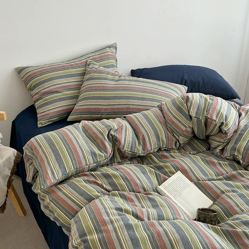Brown Plaid Duvet Cover Set
